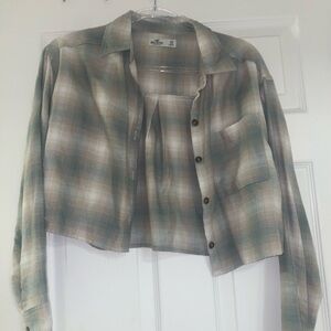 Hollister Blue Plaid Shirt/FLANNEL